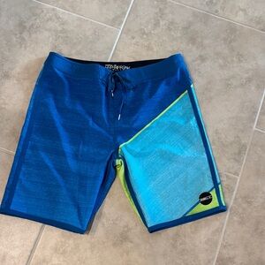 O'Neill Hyperfreak Blue Boardshorts SZ 34